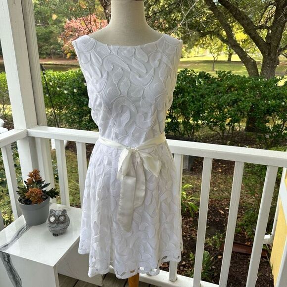 Gretchen Scott White Lace Overlay Tank Dress | NWT - Picture 1 of 6